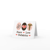 Peace Love Paediatrics Paediatrician Blank Note Ca