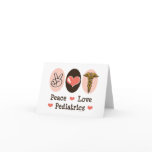 Peace Love Paediatrics Paediatrician Blank Note Ca cards