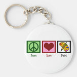 Peace Love Paint Key Chains
