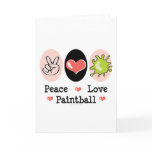 Peace Love Paintball Greeting Card