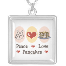 Peace Love Pancakes Necklace