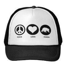 Peace Love Panda Mesh Hat