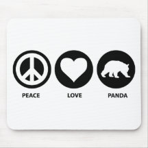 Peace Love Panda Mouse Pad
