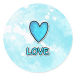 peace love panda round stickers