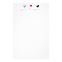 Peace Love Paws Customised Stationery