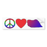 Peace Love Pekingese Bumper Sticker bumper stickers