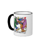 Peace Love Pembroke Welsh Corgi Mug