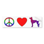 Peace Love Pharaoh Hounds Bumper Sticker bumper stickers