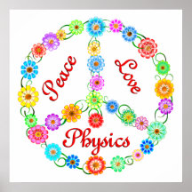 Peace Love Physics Poster