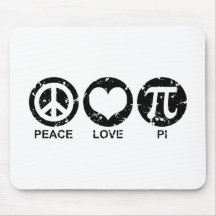 Peace Love Pi Mouse Pad