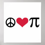 Peace, Love & Pi Poster