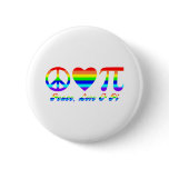 Peace, Love & Pi Rainbow Pin