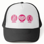 Peace Love Pink Hope hats