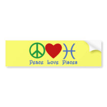 Peace Love Pisces Products Bumper Sticker