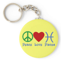 Peace Love Pisces Products Keychain