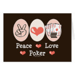 Peace Love Poker Blank Notecard Invite