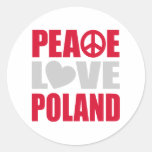 Peace Love Poland Sticker