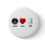 peace love polar bears Save the bears buttons