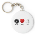 peace love polar bears Save the bears keychains