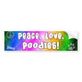Peace Love Poodles Bumper Sticker