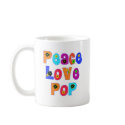 Peace Love Pop Father's Day Gifts mugs
