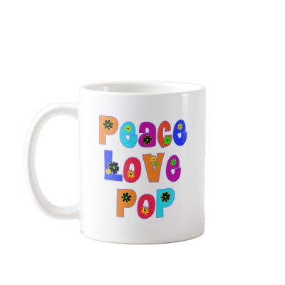 Peace Love Pop Father's Day Gifts Coffee Mug by FathersDayProducts