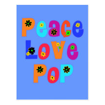 Peace Love Pop Father's Day Gifts Postcard