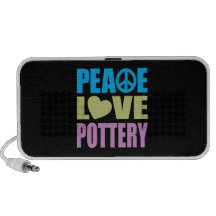 Peace Love Pottery Laptop Speaker
