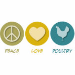 Peace Love Poultry photo sculptures