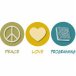 Peace Love Programming photo sculptures