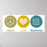 Peace Love Programming Print