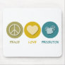 Peace Love Projection Mouse Mats