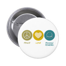 Peace Love Psychic Powers Pins