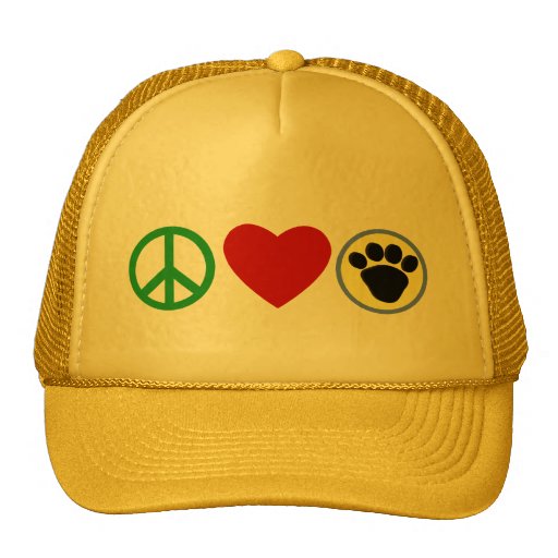 Peace Love Puppy Paws T shirts, Gifts Hat