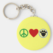 Peace Love Puppy Paws T shirts, Gifts Key Chains