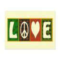Peace Love Quilt Postcard