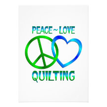 Peace Love QUILTING Invite