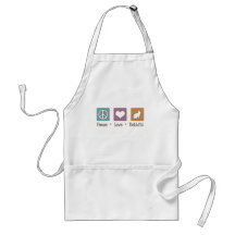 Peace Love Rabbits Apron