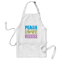 Peace Love Recess Apron