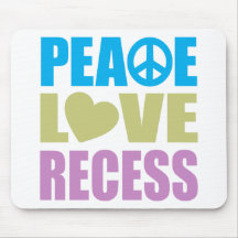 Peace Love Recess Mouse Pad