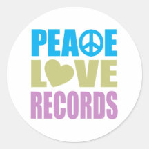 Peace Love Records Sticker
