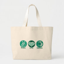Peace Love Recycle Bag