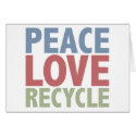Peace Love Recycle cards