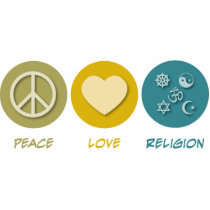 Peace Love Religion Photo Cutout