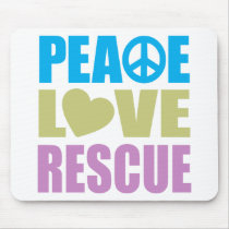 Peace Love Rescue Mouse Mats