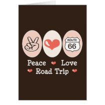 Peace Love Road Trip Route 66 Greeting Card cards