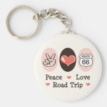 Peace Love Road Trip Route 66 Key Chain keychains