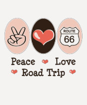 Peace Love Road Trip Route 66 Raglan Tee Shirt t-shirts