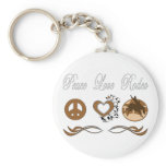 Peace Love Rodeo Keychain