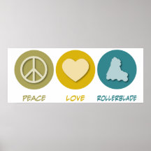 Peace Love Rollerblade Print